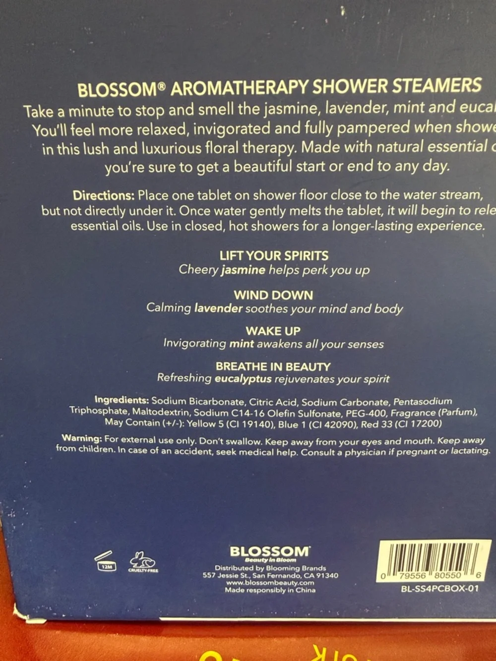 Blossom‎ Aromatherapy Shower Steamers - Assorted Yellow, Purple, Blue & Cream